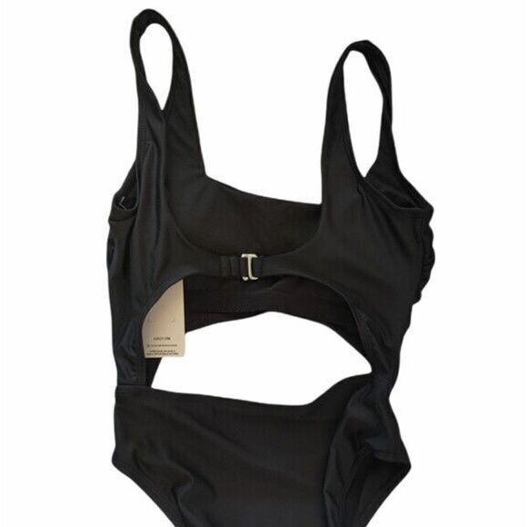 Hurley HRO1006 Women's Sz S Black One Piece Cutout Monokini Swim Suit - Picture 5 of 5